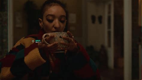 Lazy Oaf Coloured Cube Fleecey Coat Worn By Ola Nyman Patricia Allison In Sex Education