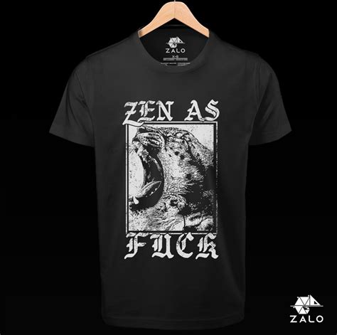 Polo Zen as Fuck negro ZALO Tienda de polos estampados con diseño