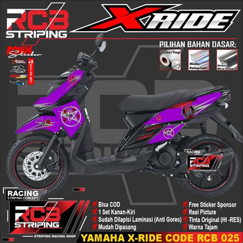 Jual STRIPING STICKER X Ride 115 Medusa Semi Full Body Stiker X Ride