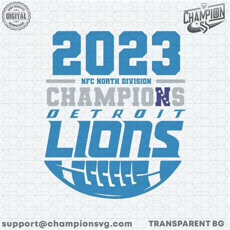Funny Detroit Lions 2023 Nfc North Division Champions Svg