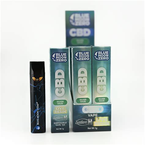 Cbd Live Resin Disposable Vape Silver Haze 10 Pack Blue Moon Hemp Wholesale