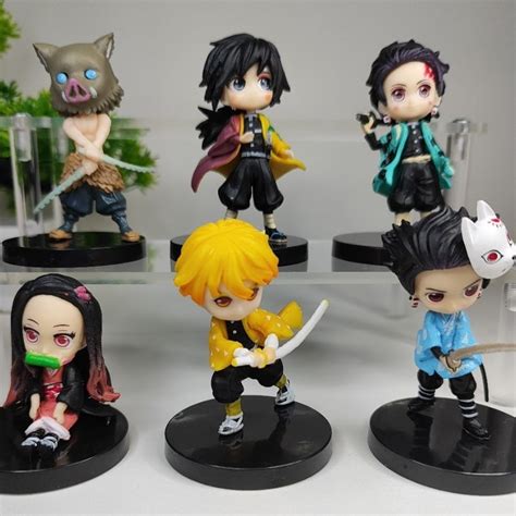 Action Figure Kimetsu No Yaiba Boneco Nezuko Tanjiro Zenitsu Inosuke