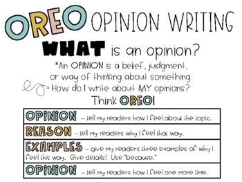 Oreo Opinion Writing Freebie By Teach Me Silly Tpt