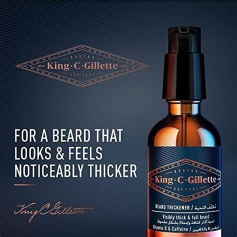 King C Gillette Mens Beard Thickener Serum With Caffeine And Vitamin B