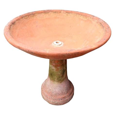 1stdibs Terracotta Reclaimed Bowl Bird Bath English Fountain