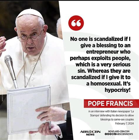 The Pope S Recent Statement About Giving Blessings To Same Sex Couples R LesbianActually