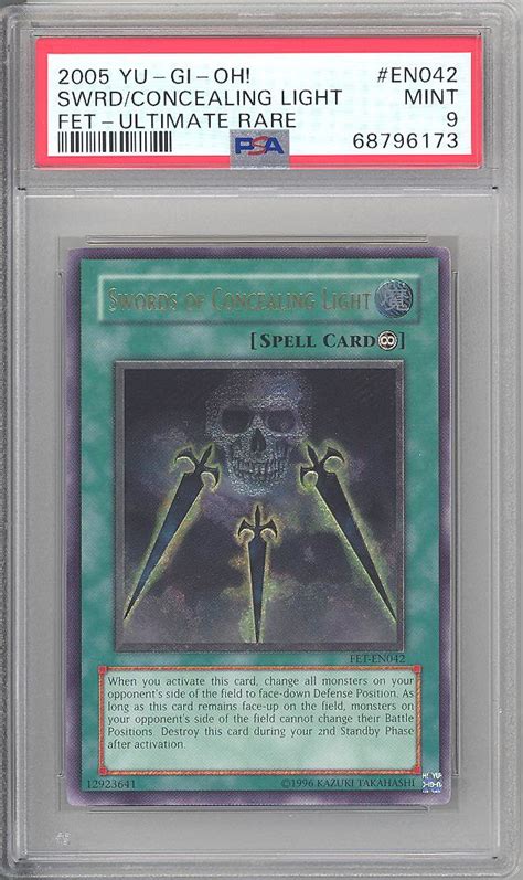 Psa 9 Yu Gi Oh Card Fet En042 Swords Of Concealing Light