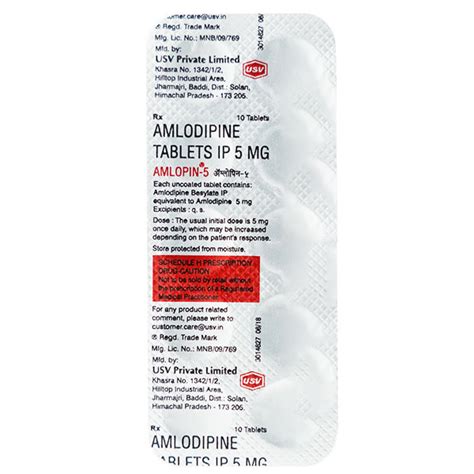 Amlopin 5mg Tablet 10 S Price Uses Side Effects Netmeds