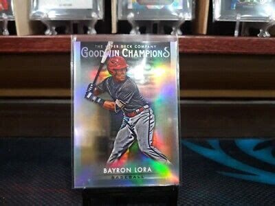 Upper Deck Goodwin Champions Bayron Lora Texas Rangers Silver