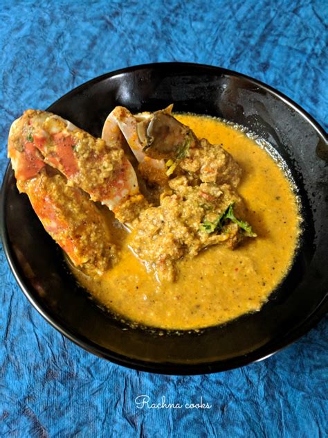 Mangalore Style Crab Curry Recipe Rachna Cooks