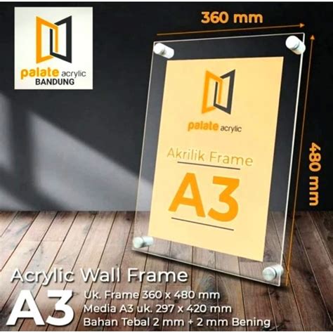 jual akrilik wall frame  acrylic wall display  shopee indonesia