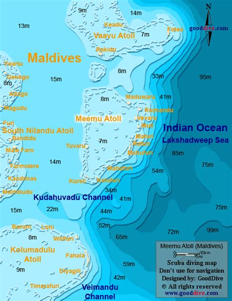 Map of Meemu Atoll - GoodDive.com