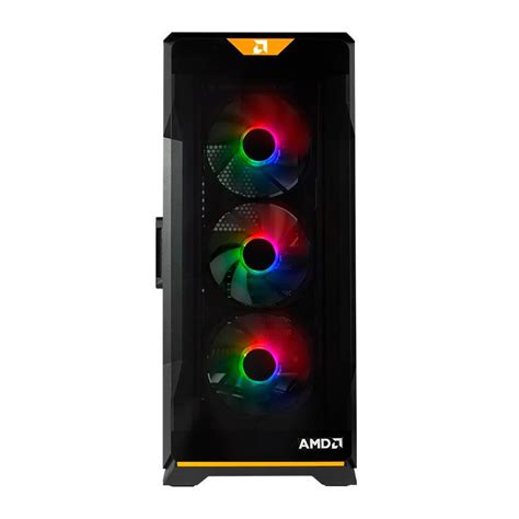 Gabinete Gamer Pichau Pouter Rgb Amd Ex Se Mid Tower Lateral De