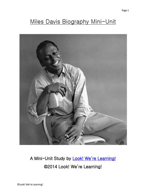 Miles-Davis-Biography-Mini-Unit | PDF | Jazz | Popular Music
