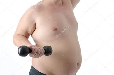Episodes Fat Man Naked And Dressed Stock Photo Vladorlov