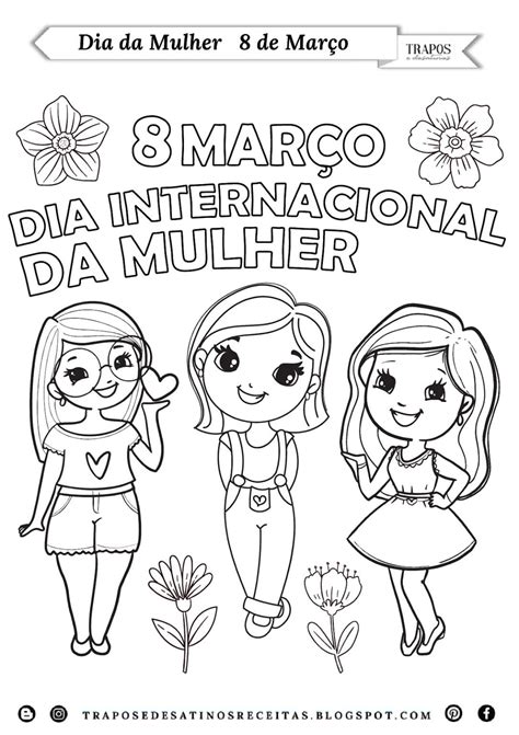 Dia Internacional Da Mulher Desenhos - Dia Internacional da Mulher para Colorir: Desenhos para Imprimir Grátis