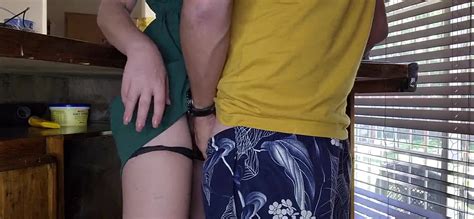 Having Sex My Neighbours Wifey Standing Missionary And Jizzing In Her