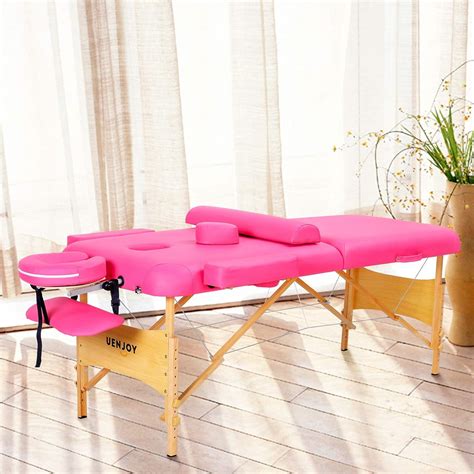 Uenjoy Table De Massage Pliante Professionnelle Cosmétique 2 Zones