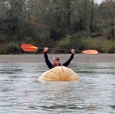 Woman Who Earned Pumpkin Float Record on the Cowlitz Going All In ...