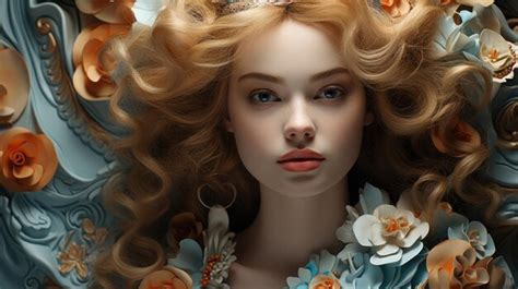Premium Ai Image Rococo Girl