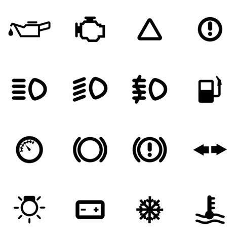 ᐈ Dashboard Set Stock Icon Royalty Free Car Dashboard Icons Vectors