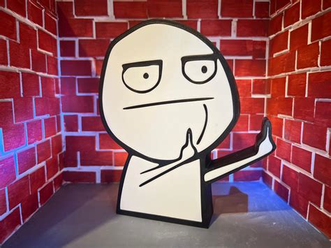 Stl File Middle Finger Meme Guy Led Funny Fuck You Fu Guy Mf And Gcode Template To