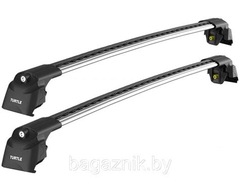 Багажник (поперечины) Turtle Air 2 Silver на интегрированные рейлинги ...