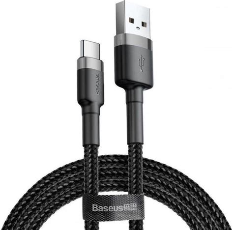 Baseus Cafule USB Kabel Naar USB C 0 5 Meter Zwart 3A Fast Charge