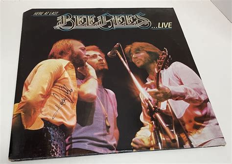 Signed Bee Gees Here At Last Bee Gees Live 2x Vinyl Lp Album Rso Rs 2