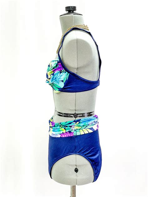 Vintage Tropical Bikini Vintage Floral Bikini Vintage Etsy