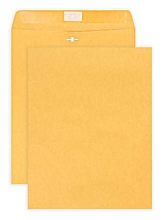 Office Depot Brand Manila Envelopes 10 X 13 Clasp Closure Brown Kraft