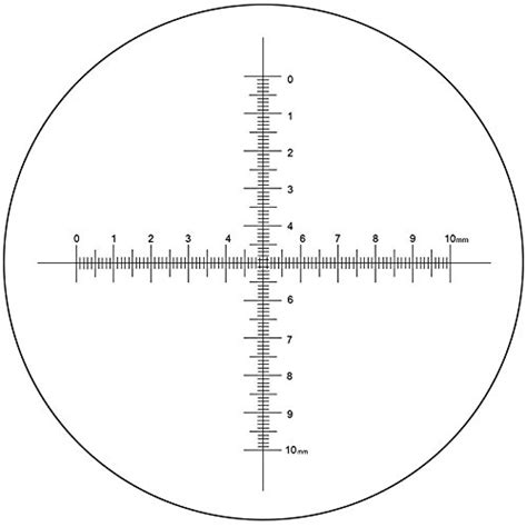 dual axis scale reticle micrometer graticule crossed scale