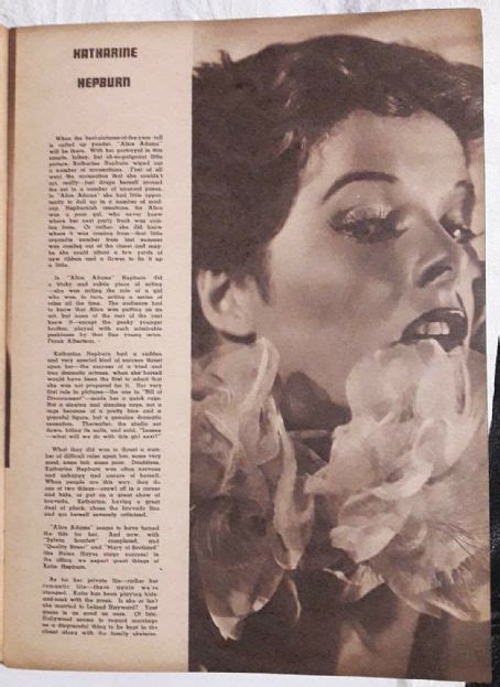 Katharine Hepburn Screen Album Magazine Pictorial United States March 1936 Famousfix