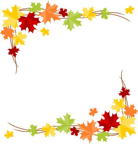 fall leaf border stock  pictures royalty  images