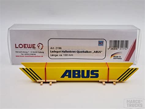 Loewe Ladegut Hallenkran Querbalken ABUS HO 140 Mm 1 87 LW109