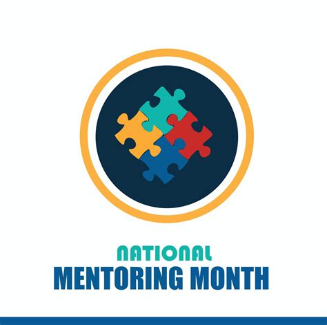 Vector Illustration Of National Mentoring Month Simple And Elegant