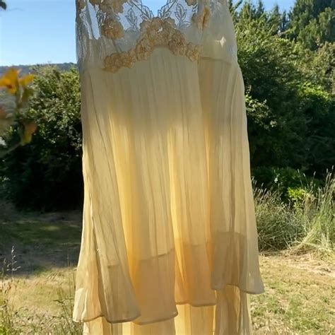 Y K Slip Dress Pastel Lace Lingerie Nightgown Mini Depop