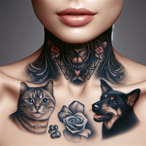 Tatuaje De Gato Y Perro En La Garganta Significado Y Ubicación Ai Tatuajes