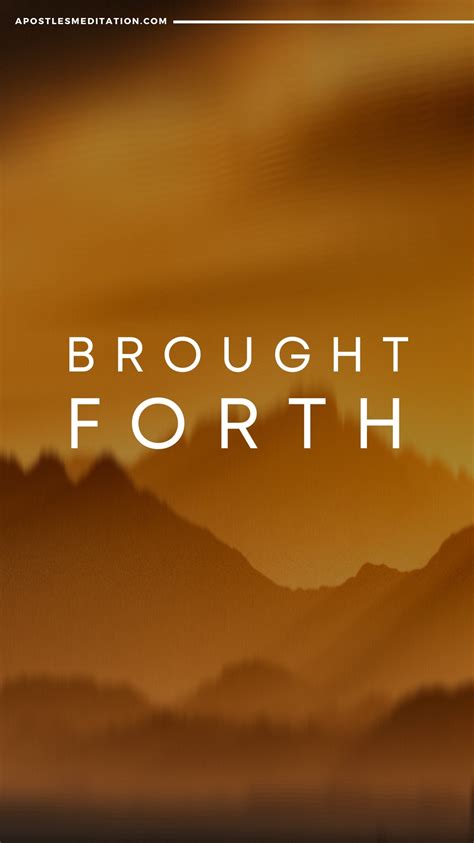 brought  apostles meditations