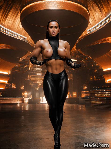 Porn Image Of Sci Fi Black Copper Nude Bodybuilder Woman Created By AI
