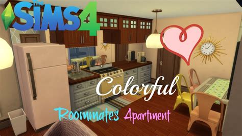 Sims 4 Speed Build Colorful Roommates Apartment Youtube