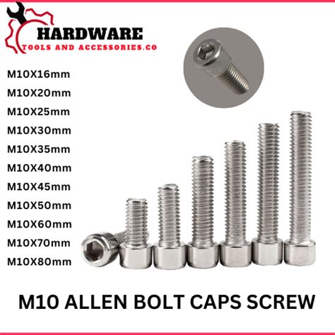 Allen Bolt M10 Stainless Allen Capscrew Bolt Socket 10mm Allen Bolt