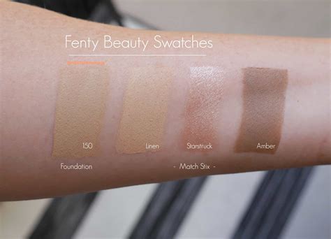 Fenty Beauty Swatch Foundation 150 Fair Match Stix Contour Concealer