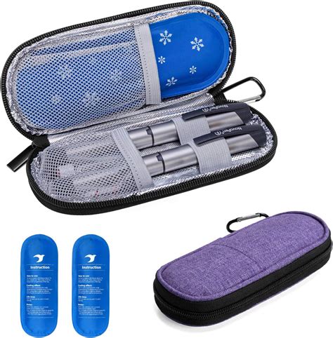 Yarwo Insulin Cooler Travel Case Diabetic Travel Case With Ice Packs