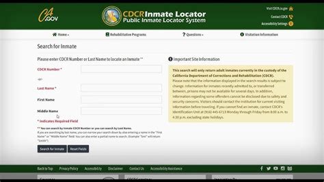 Unlocking Prisons A Comprehensive Guide To Cdcr Prison Inmate Locator