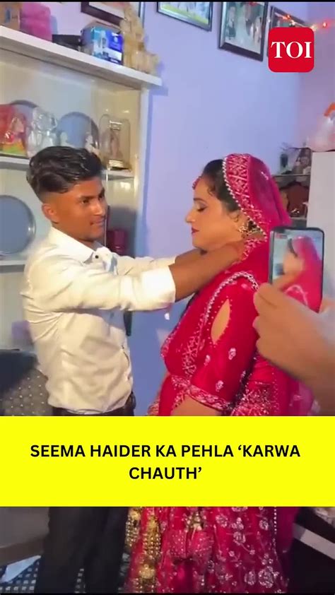 Karwa Chauth Seema Haider Celebrates Karva Chauth With Sachin Touches