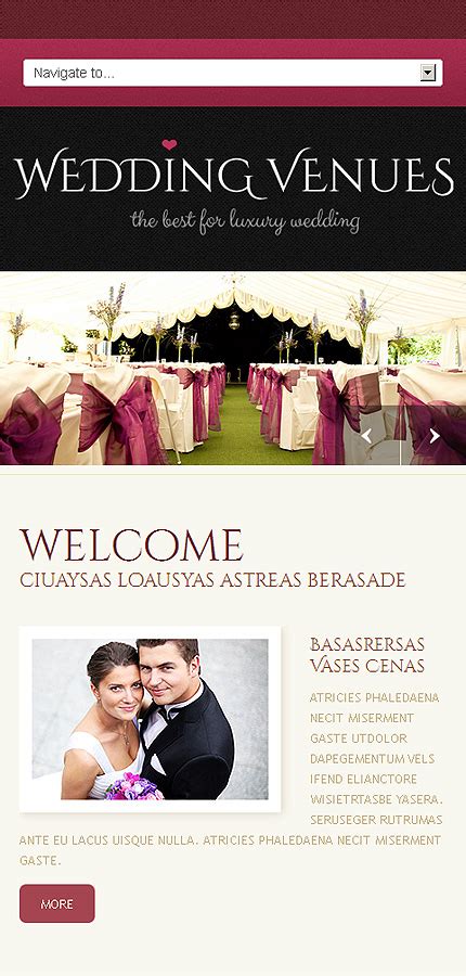 White And Brown Wedding Venues Website Template By Delta Bootstrap