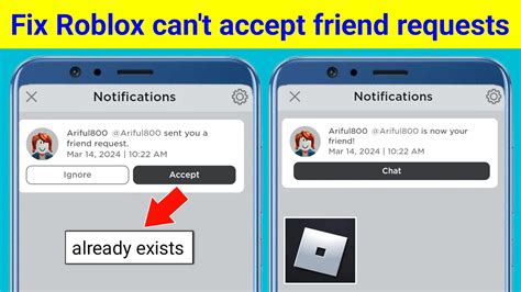 Fix Roblox Cant Accept Friend Requests Keeps Saying Already Exists Roblox Unable To Accept