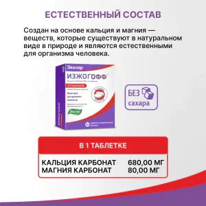 Изжогофф таблетки жевательные мятные 680 мг+80 мг, 24 шт, Эвалар ...