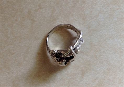 Solid Sterling Silver Nude Mermaid Lady Woman Ring Unique Etsy